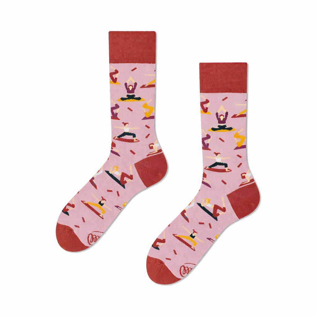 Yoga Pose Patterned Sock