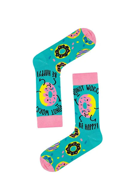 "Donut Worry, Be Happy" Socks