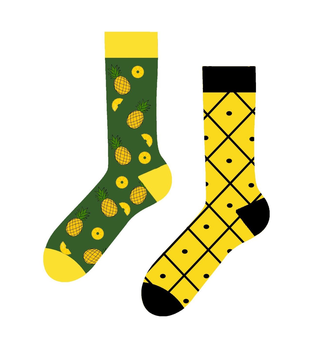 Mismatched Pineapple Socks