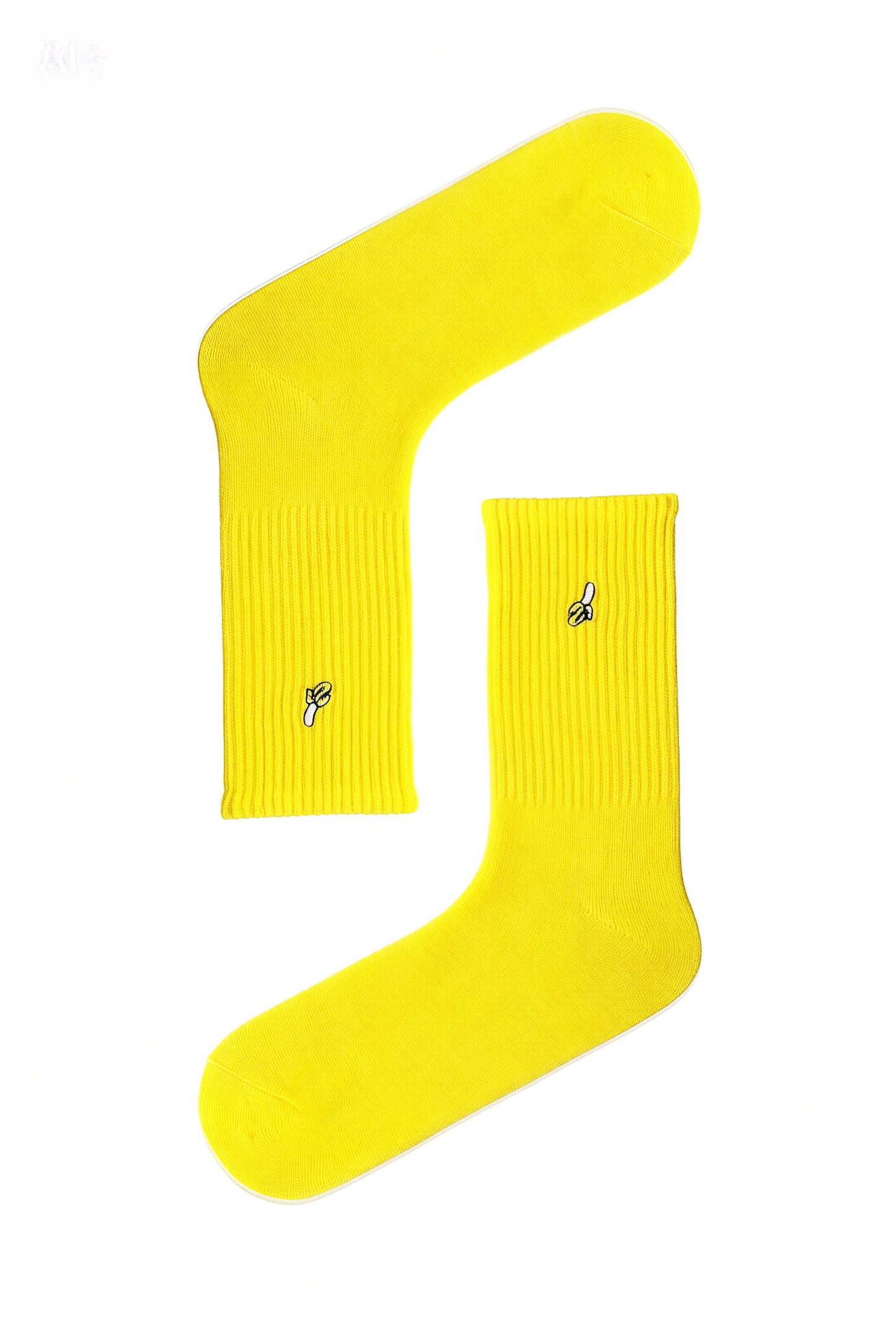 Banana Embroidered Sock