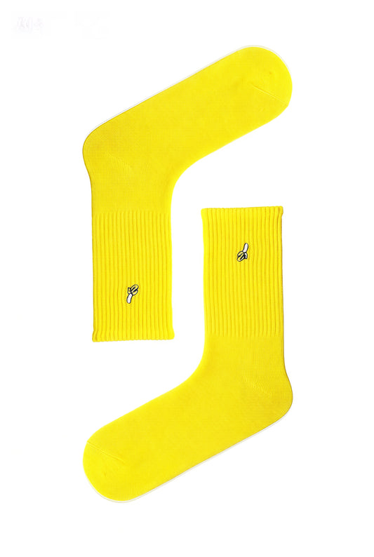 Banana Embroidered Sock