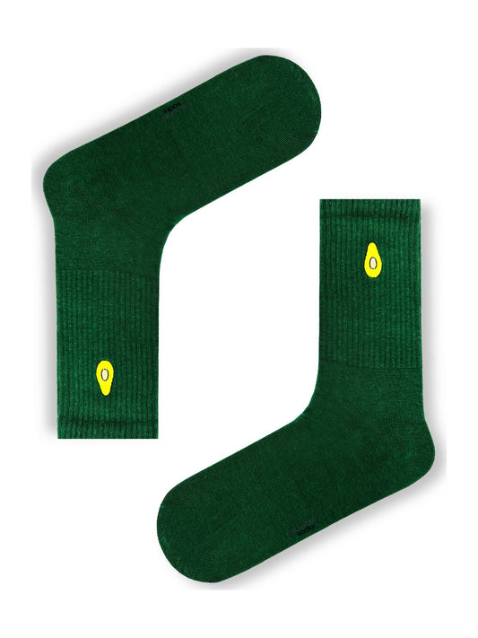 Avocado Embroidered Sock