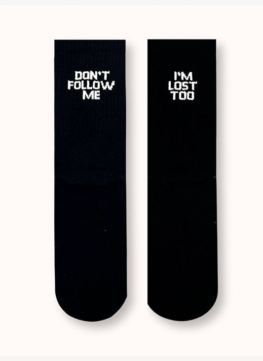 "I'm Lost Too" Mismatched Sock
