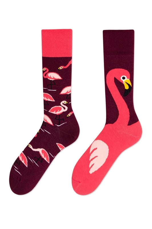 Mismatched Flamingo Sock
