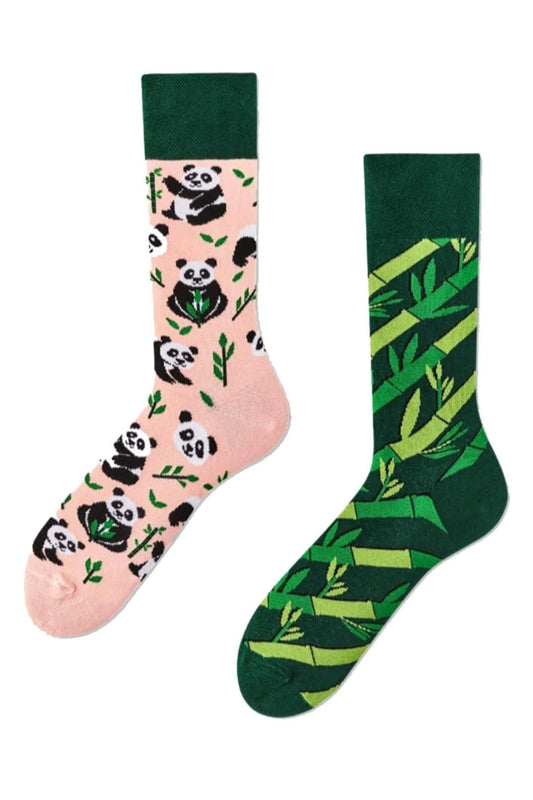 Mismatched Panda & Bamboo Socks
