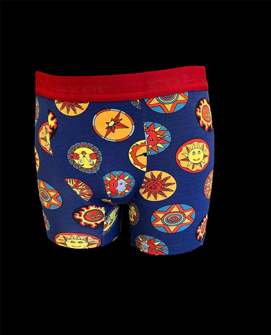 Boxer masculina de algodão estampado