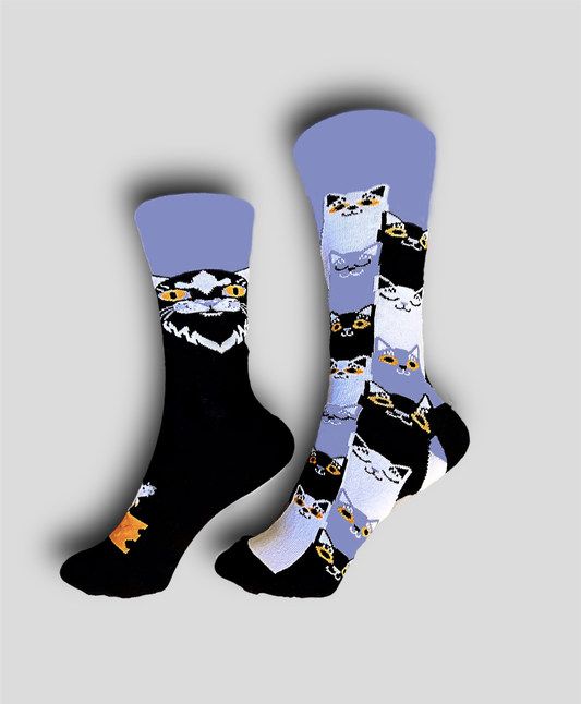 Mismatched Cat Sock