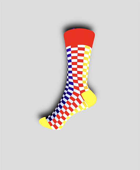 Colorful Checkerboard Sock