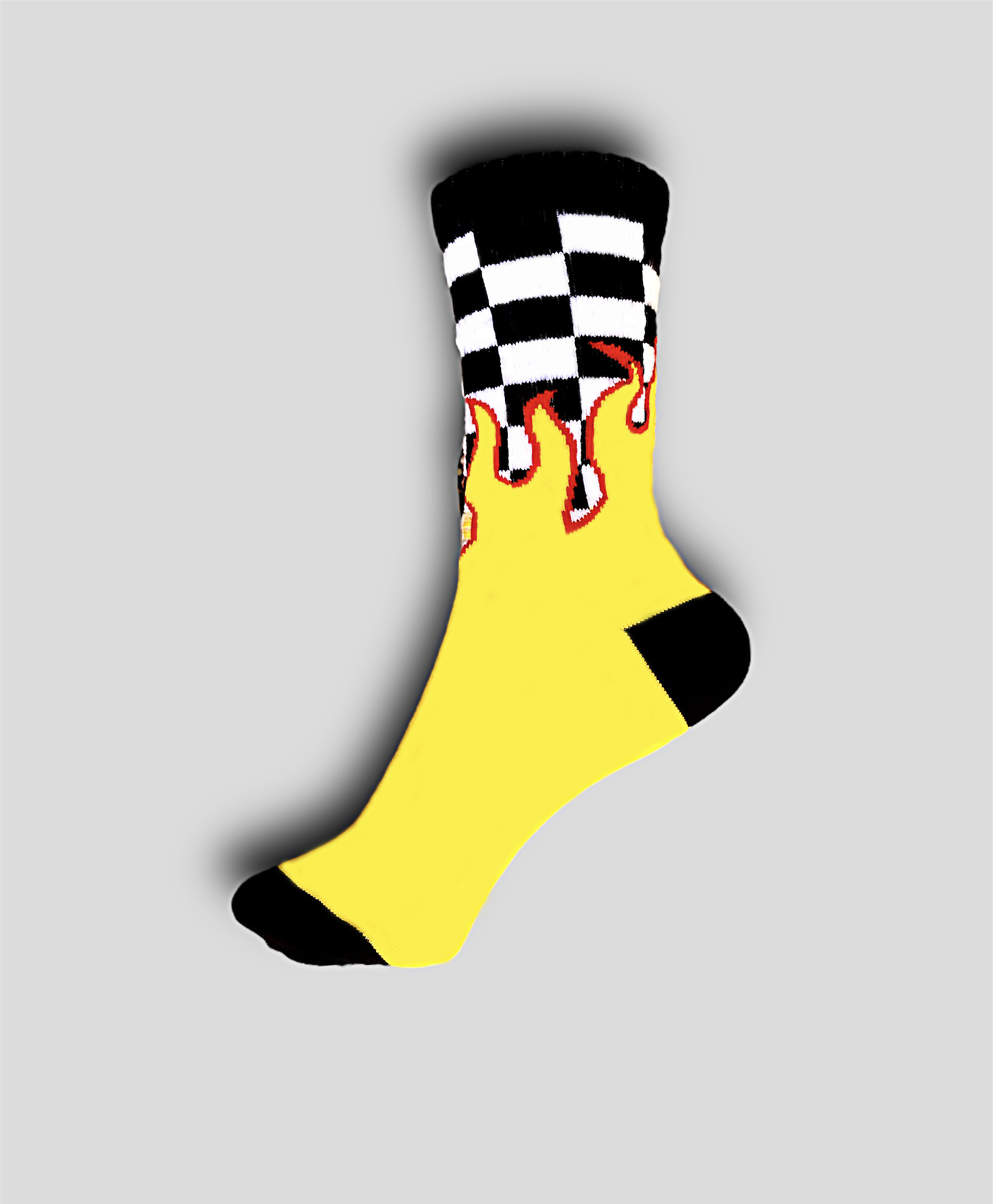 Flame Checkerboard Sock